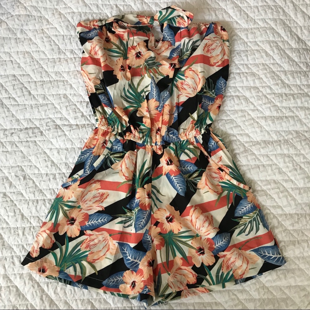 NEW Strapless Romper Knot Bow/Keyhole